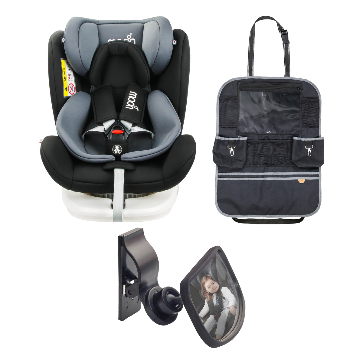 MOON GYRO Car Seat/ Baby Side Mirror/ Baby Back Seat Organizer - The Moon Brand™