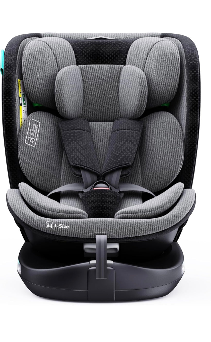 The Moon Brand Gyro Pro i-Size 360° Rotating Car Seat w/ISOFIX for 40-150cm-Grey - The Moon Brand™