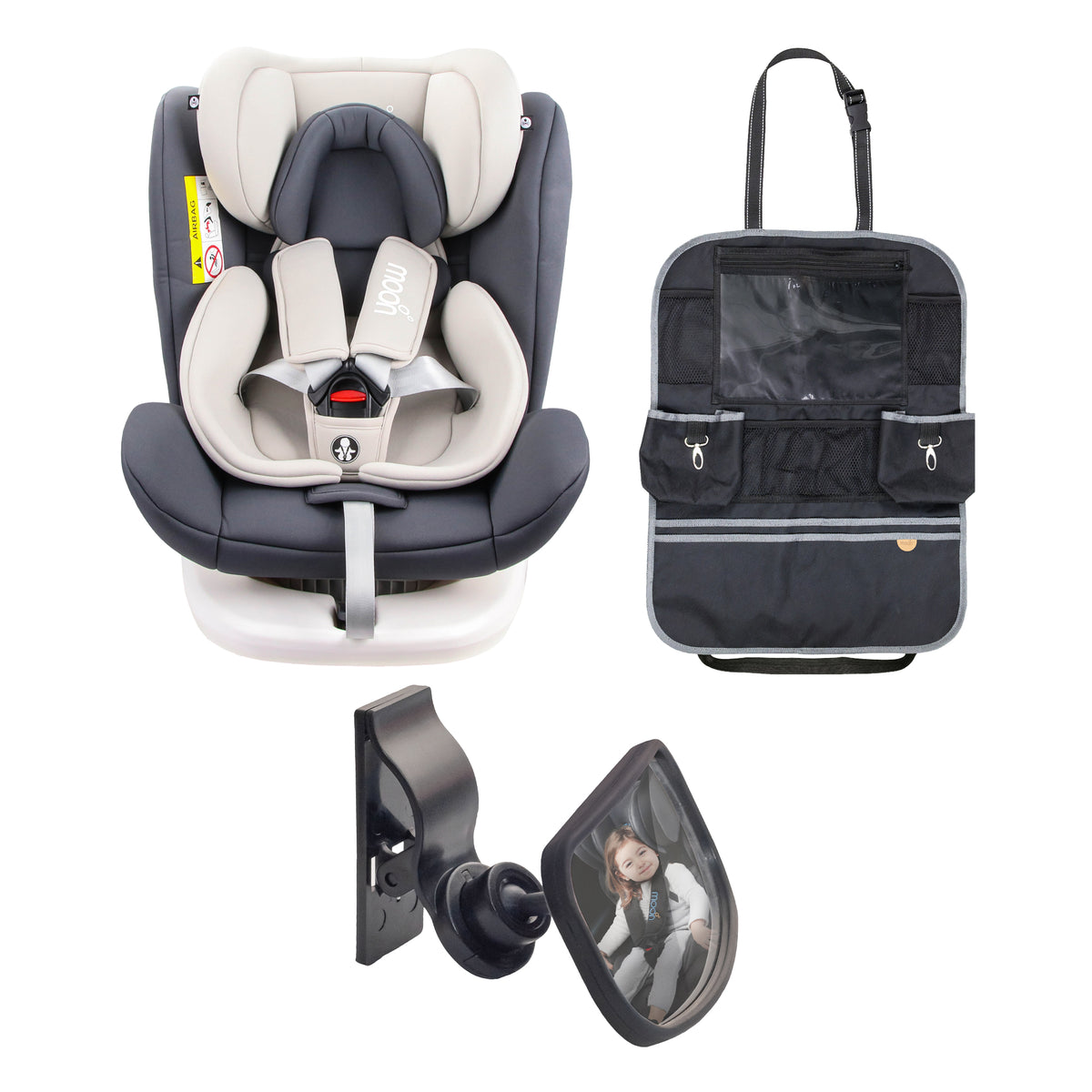 MOON GYRO Car Seat (Group 0/1/2/3) / Baby Side Mirror / Back Seat Organizer - The Moon Brand™