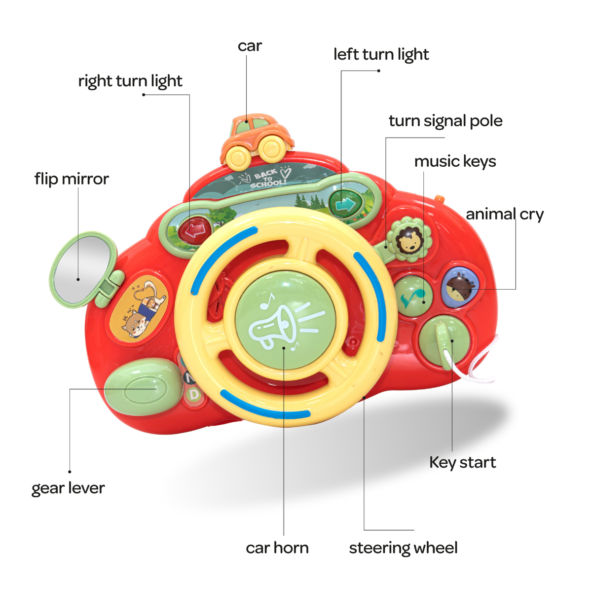 MOON Baby Steering Wheel Interactive Musical Toy