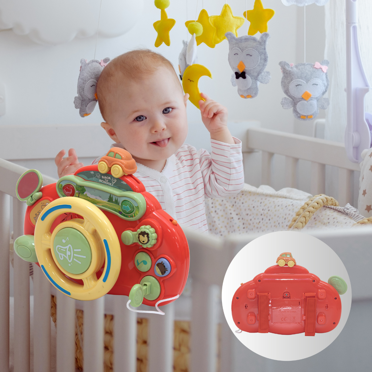 MOON Baby Steering Wheel Interactive Musical Toy
