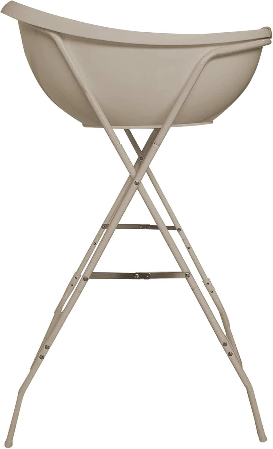 The MOON Brand Baby Bathtub Stand – Foldable & Stable Support Frame | Adjustable Stand for 0‑3 Years Safe,Comfortable Spac -Saving Stand for Easy Bathing- Beige - The Moon Brand™