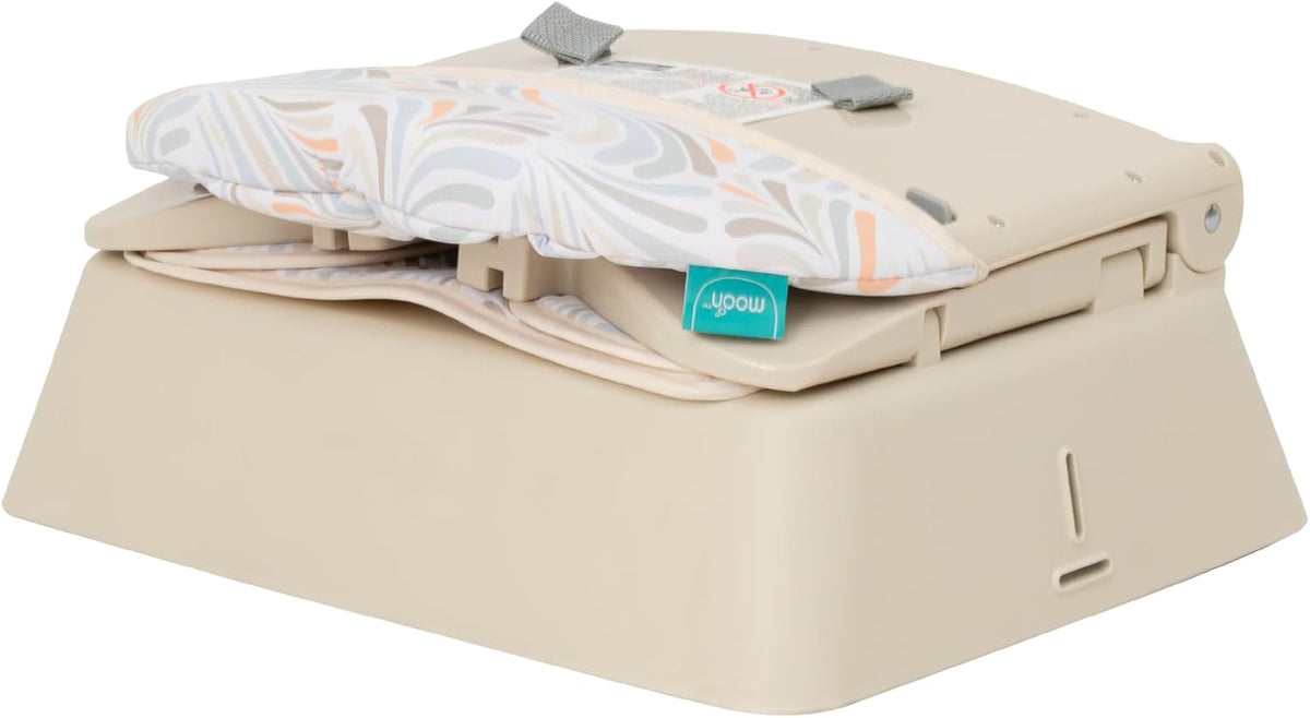 The Moon Brand 5-in-1 Convertible -Highchair-Booster-Dining Chai-: Stylish, Space-Saving, and Safe Dining Solution for Babies and Kids-6m to 3yrs upto 15kgs - Beige - The Moon Brand™