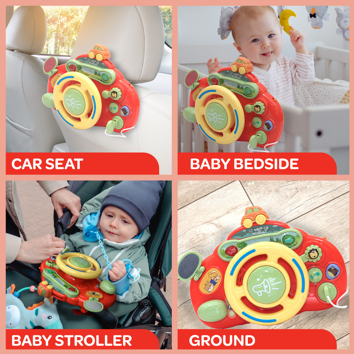 MOON Baby Steering Wheel Interactive Musical Toy