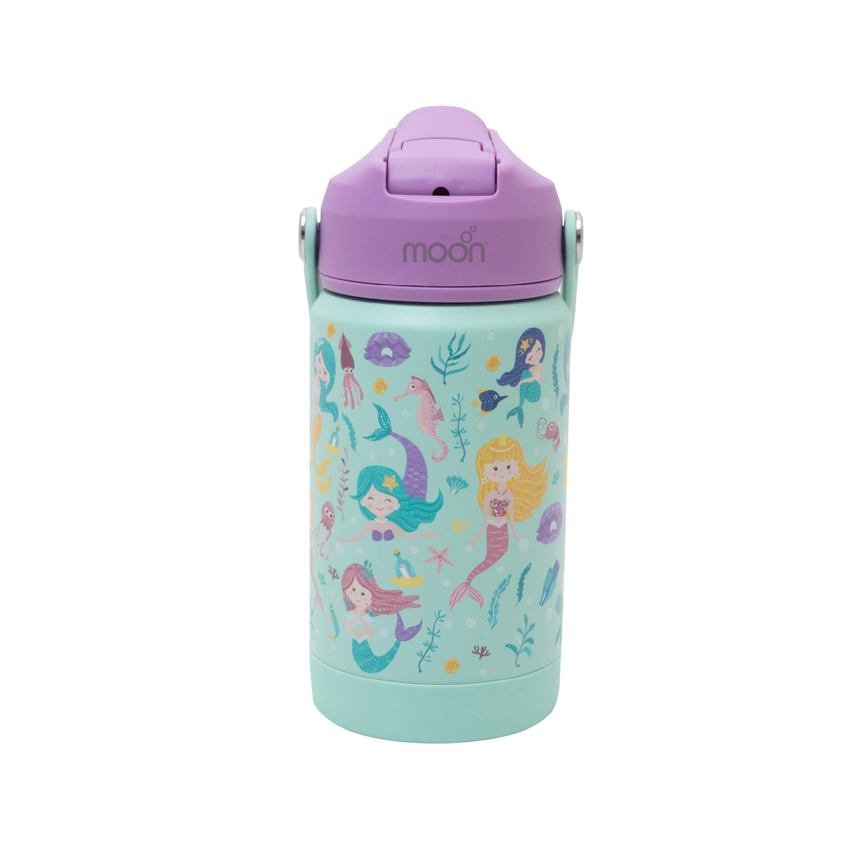 The Moon Brand Kids Insulated Water Bottle -BPA-Free, Leak-Proof Sipper Lid, Stainless Steel, Eco-Friendly, Keeps Drinks Cold or Hot for Hours,Ideal for School, Toddlers & Kids - Blue - The Moon Brand™