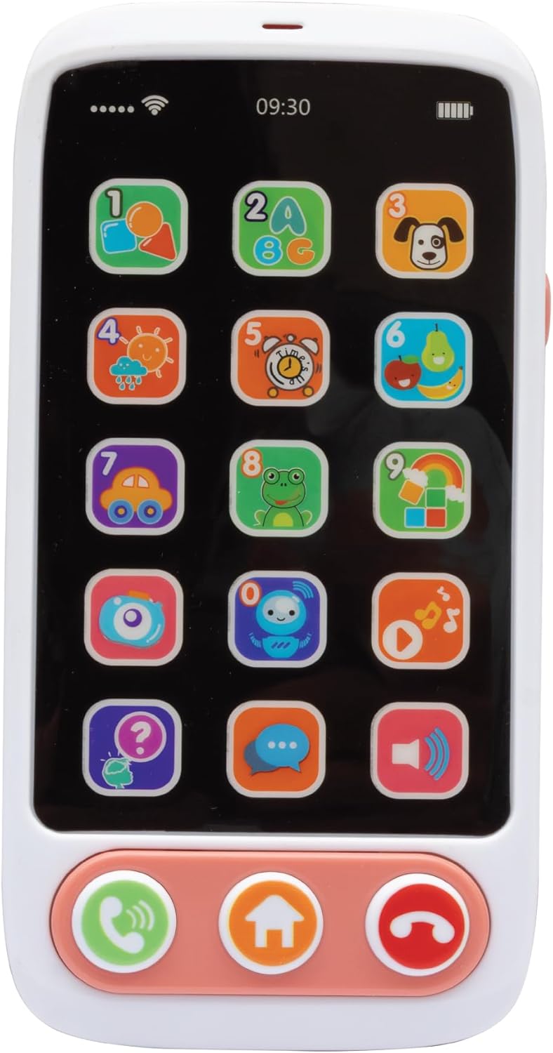 MOON A-Fone Educational and Musical Toy Electronic Touch Screen Mobile Phone Toys for Kids- 6m+ - Pink - The Moon Brand™