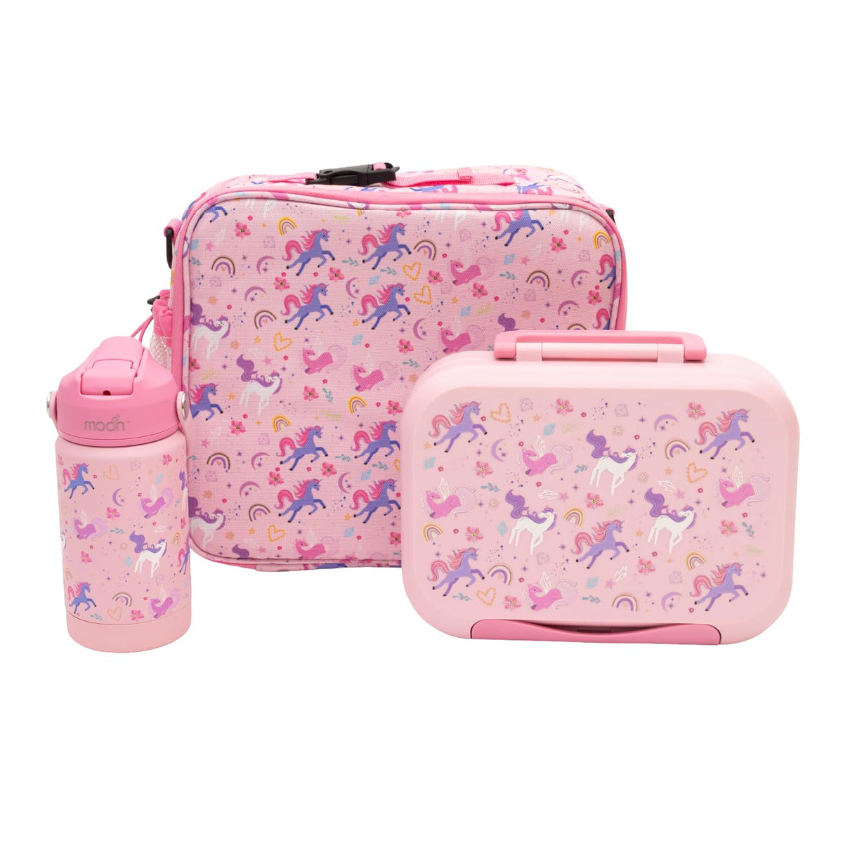 The Moon Brand Marmita Kids Lunch Box Set with Insulated Bottle & Bag – Leak-Proof,Bento Box with Compartments,Microwave & Dishwasher Safe, Easy-Open Latch,BPA-Free,Perfect for School Lunches-Blue - The Moon Brand™