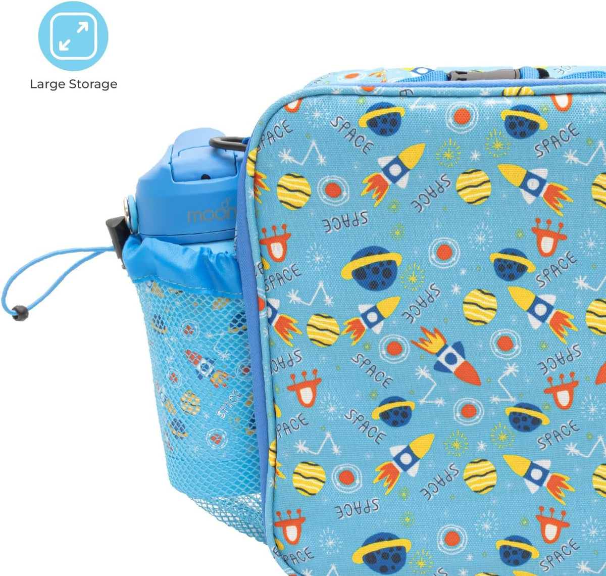 The Moon Brand Marmita Kids Lunch Box Set with Insulated Bottle & Bag – Leak-Proof,Bento Box with Compartments,Microwave & Dishwasher Safe, Easy-Open Latch,BPA-Free,Perfect for School Lunches-Blue - The Moon Brand™