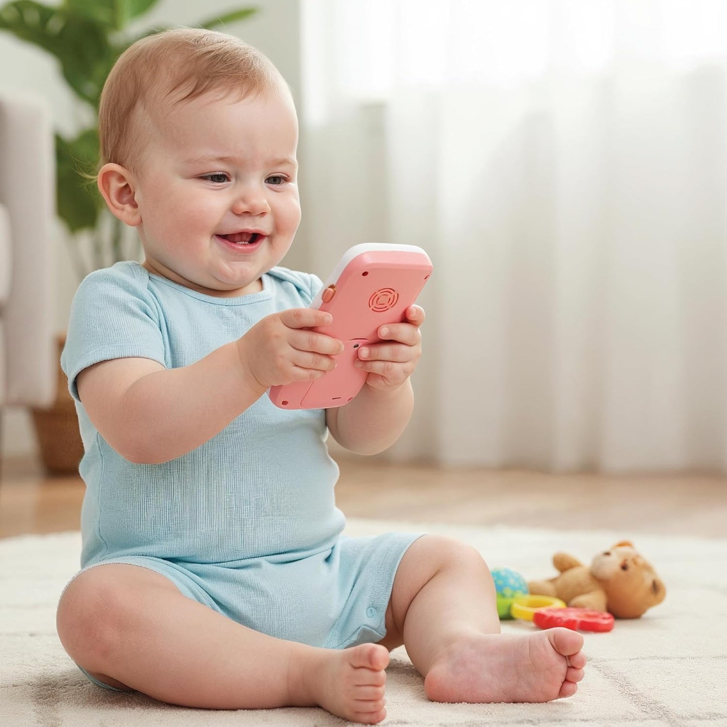 MOON A-Fone Educational and Musical Toy Electronic Touch Screen Mobile Phone Toys for Kids- 6m+ - Pink