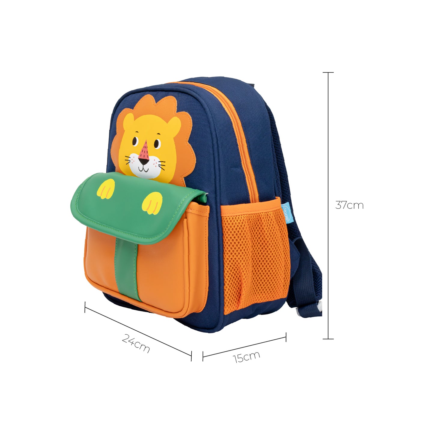MOON Kids Backpack – Comfy 3D Design, Padded Straps, Waterproof-Perfect for Preschool, Nursery, Snacks & Lunchbox-Lion