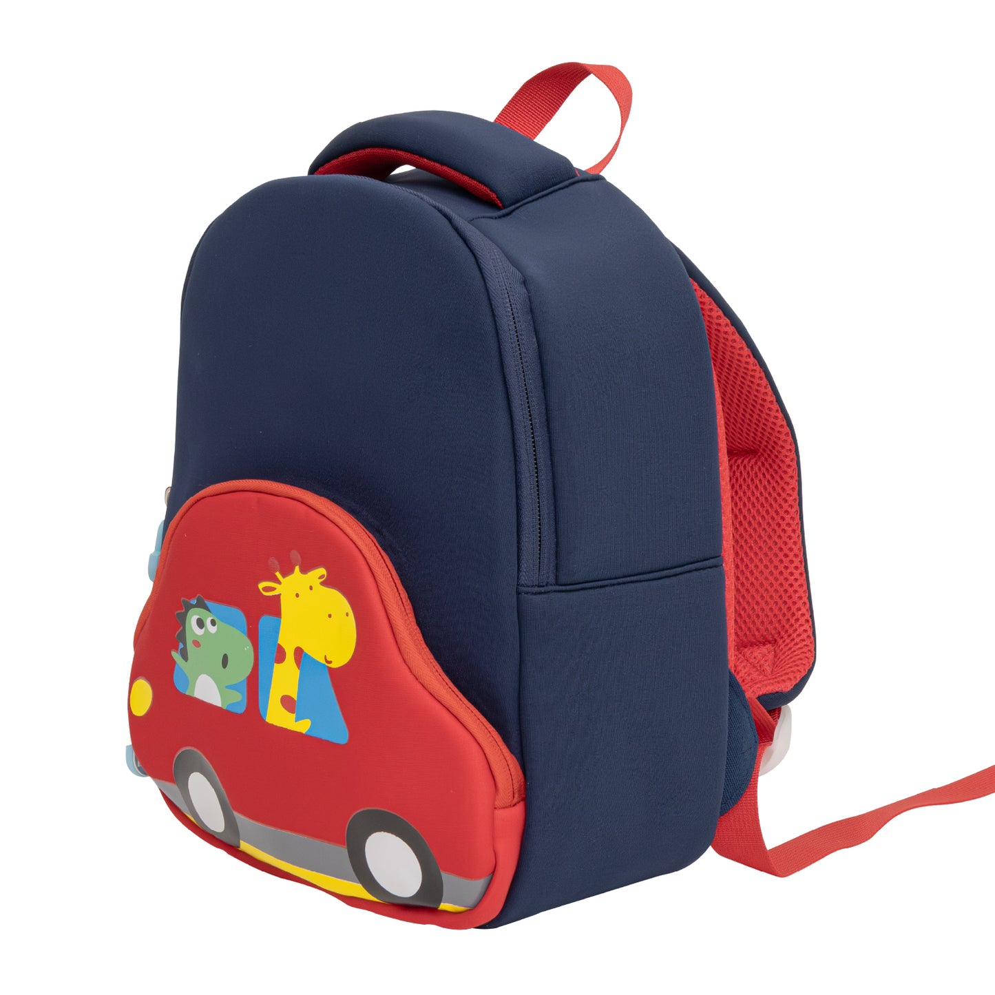 MOON Kids Backpack – Comfy 3D Design,Padded Straps, Waterproof-Perfect for Preschool, Nursery, Snacks & Lunchbox-Car/Blue