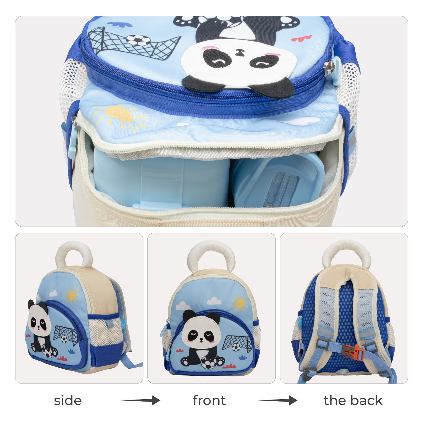 MOON Kids Backpack – Comfy 3D Design,Padded Straps, Waterproof-Perfect for Preschool, Nursery, Snacks & Lunchbox-Panda