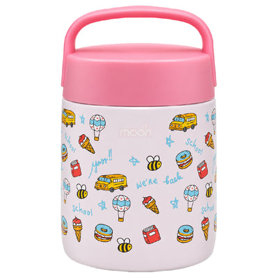MOON 360ml Kids’ Insulated Food Jar | Stainless Steel, Pink