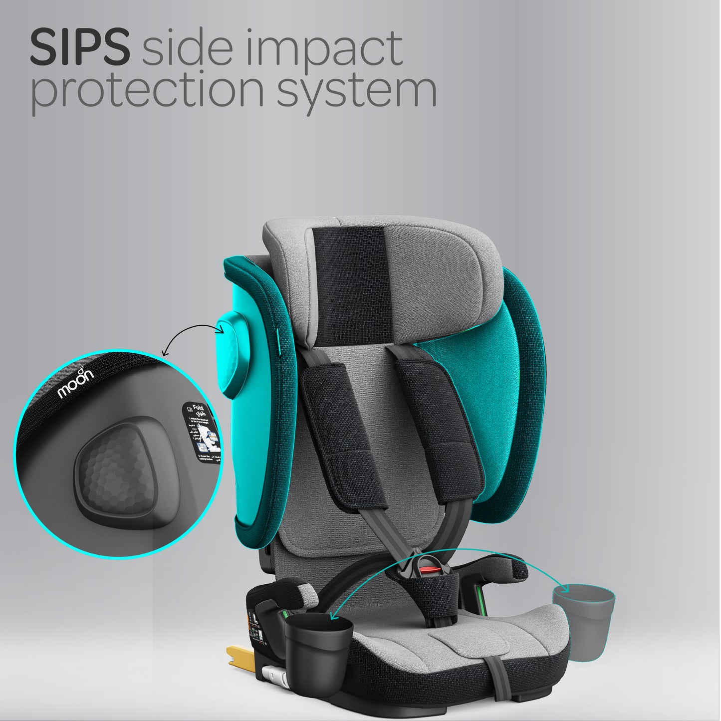 MOON Folda Max ECE R129 i-Size Foldable Car Seat with ISOFIX & Top Tether