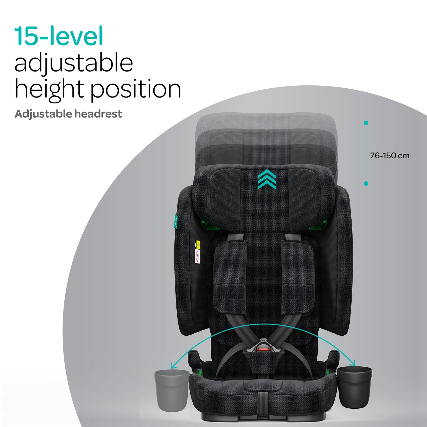 MOON Folda Max ECE R129 i-Size Foldable Car Seat with ISOFIX & Top Tether