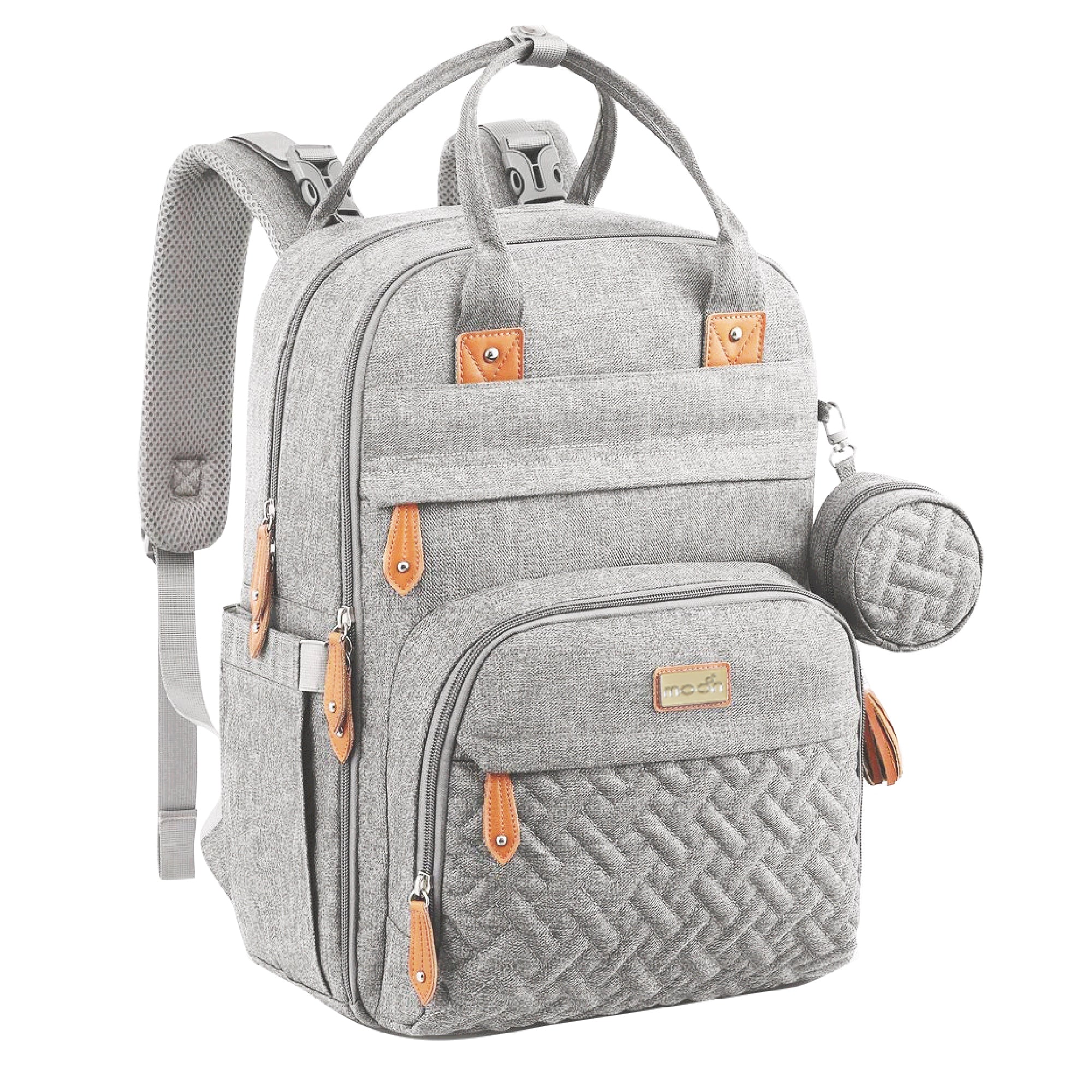 MOON KaryMe - Diaper Back Packwith pacifier case- Dark Grey - The Moon Brand™