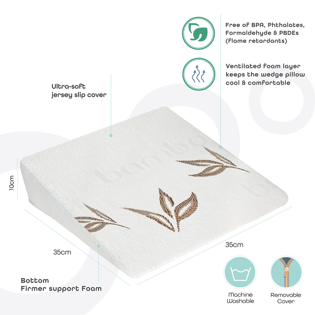 MOON Pregnancy wedge pillow — The Moon Brand product image