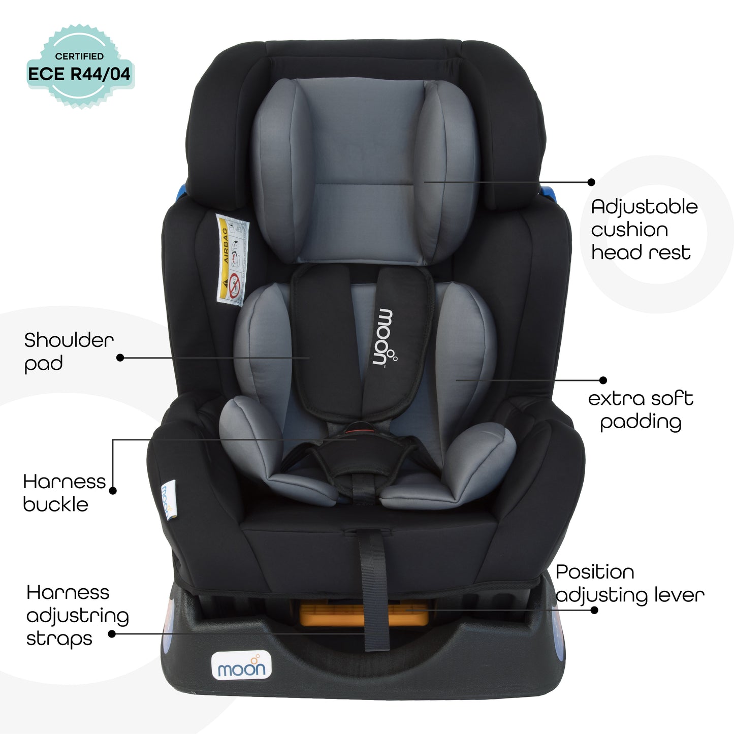 MOON Sumo Baby/Infant Car Seat – Suitable from Birth to 6 Years (Group 0/1/2, 0-25 kg)