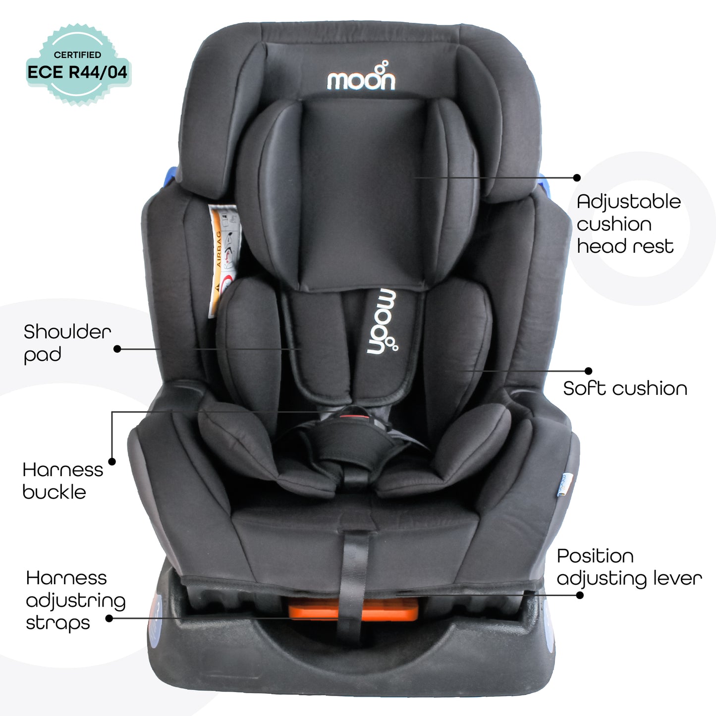 MOON Sumo Baby/Infant Car Seat – Suitable from Birth to 6 Years (Group 0/1/2, 0-25 kg)