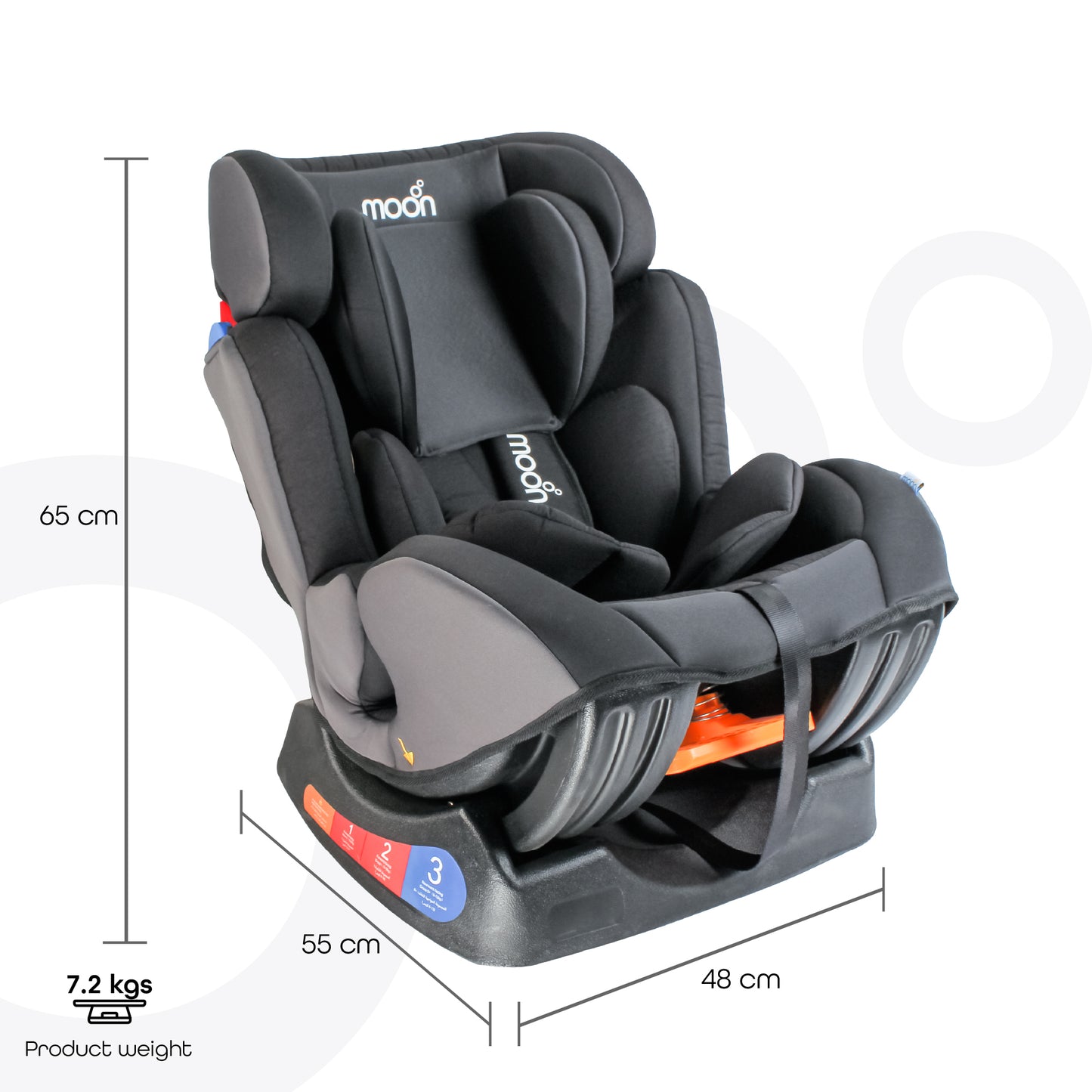 MOON Sumo Baby/Infant Car Seat – Suitable from Birth to 6 Years (Group 0/1/2, 0-25 kg)
