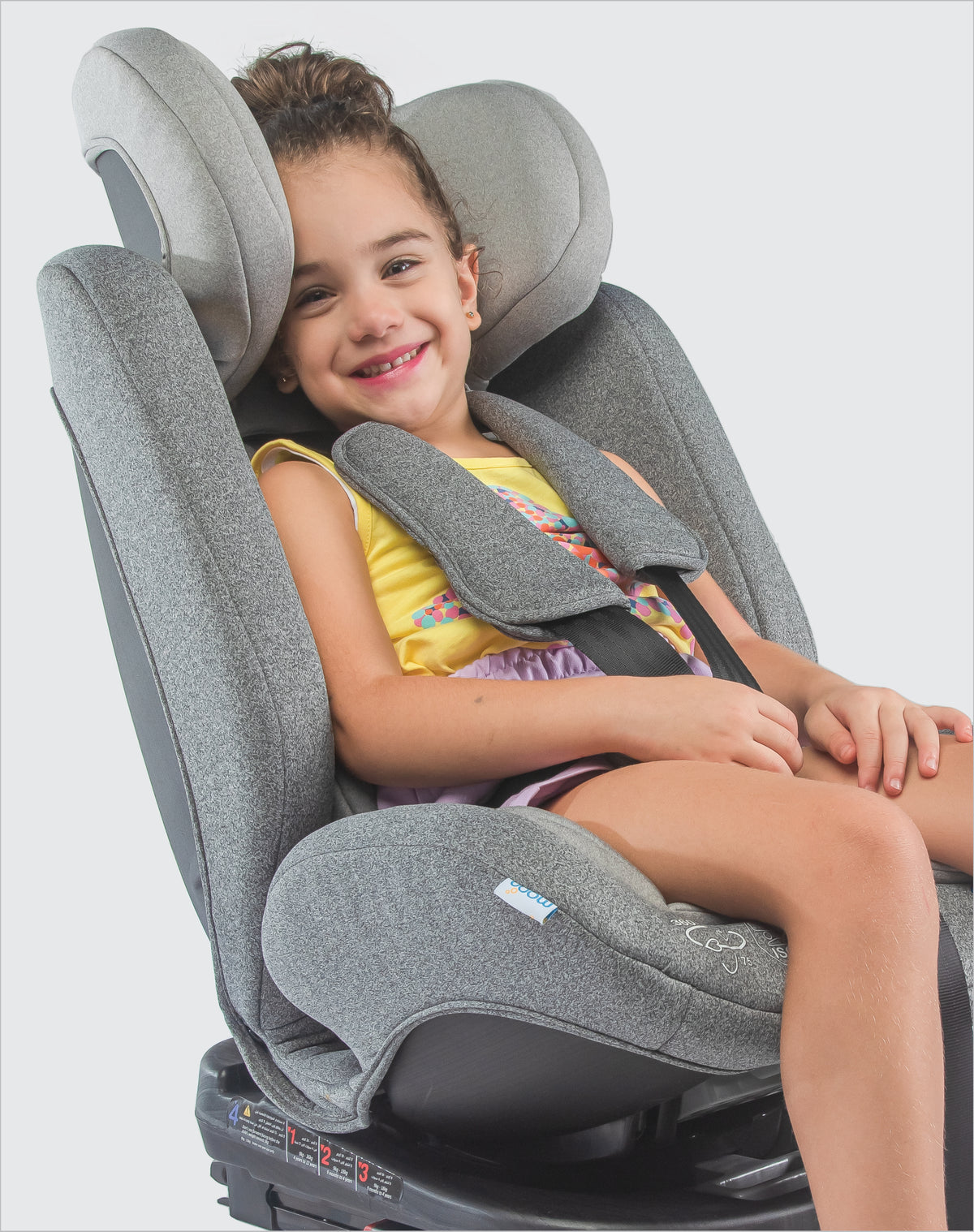 MOON Rover Baby Infant Car Seat (0-12 Years, Group 0/,1,2,3, 360° Rotate, Blue) / Deluxe Back Seat Baby Side Mirror / Baby Back Seat Organizer (Black Prismatic) - The Moon Brand™