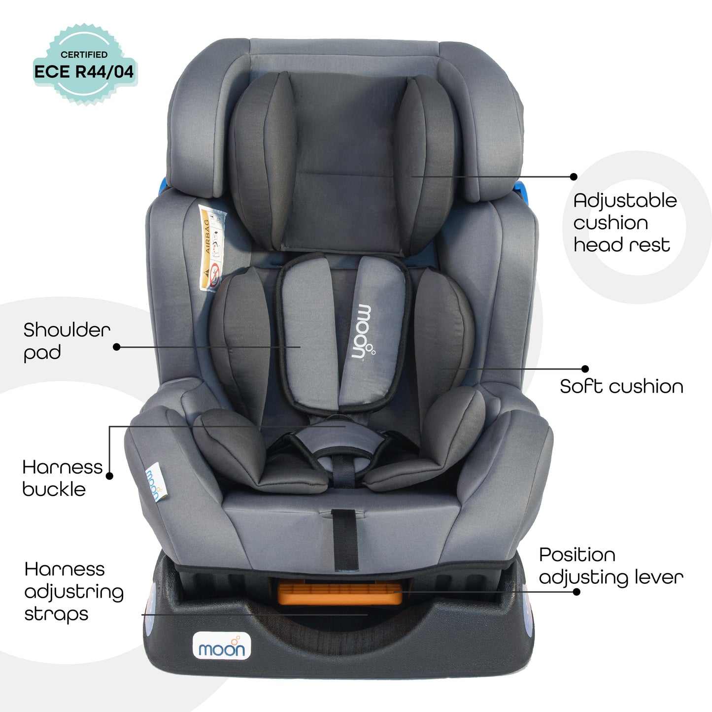 MOON Sumo Baby/Infant Car Seat – Suitable from Birth to 6 Years (Group 0/1/2, 0-25 kg)