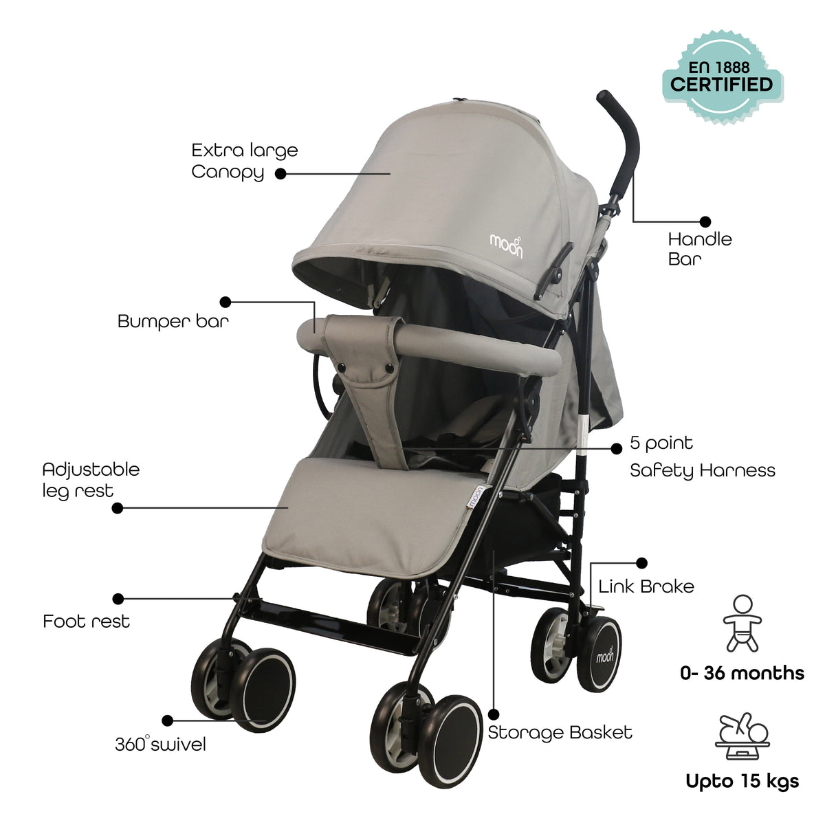 MOON Neo Plus Light Weight Travel Stroller - The Moon Brand™