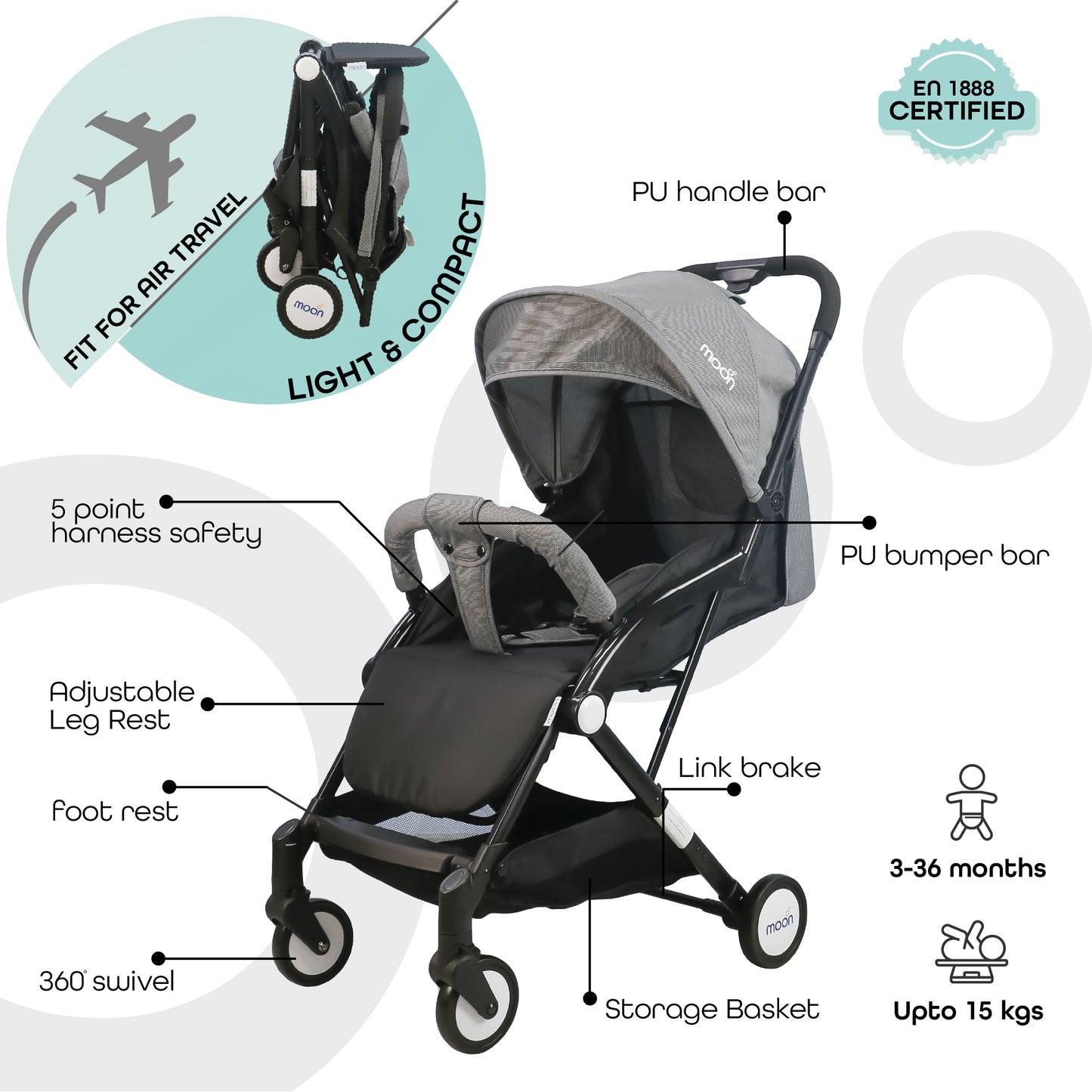 MOON Travel-Lite  - Cabin Stroller