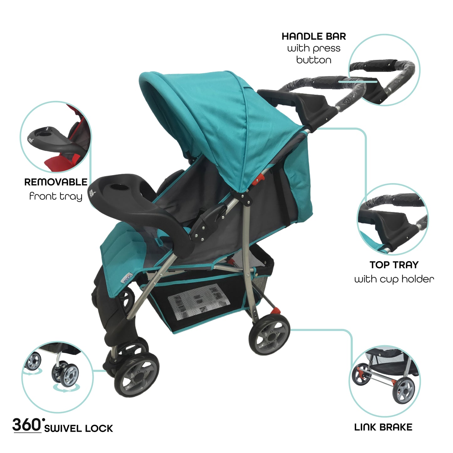 MOON - Bezik One Fold Stroller