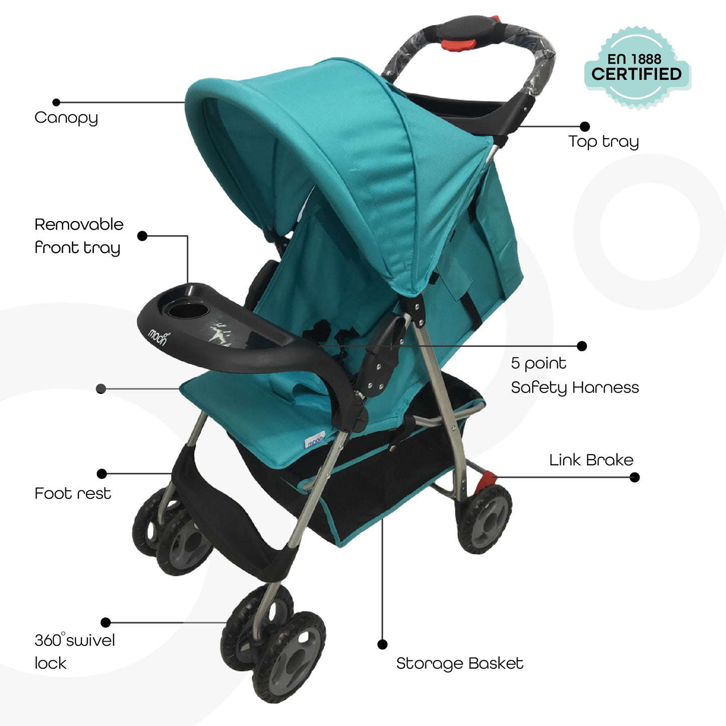 MOON - Bezik One Fold Stroller