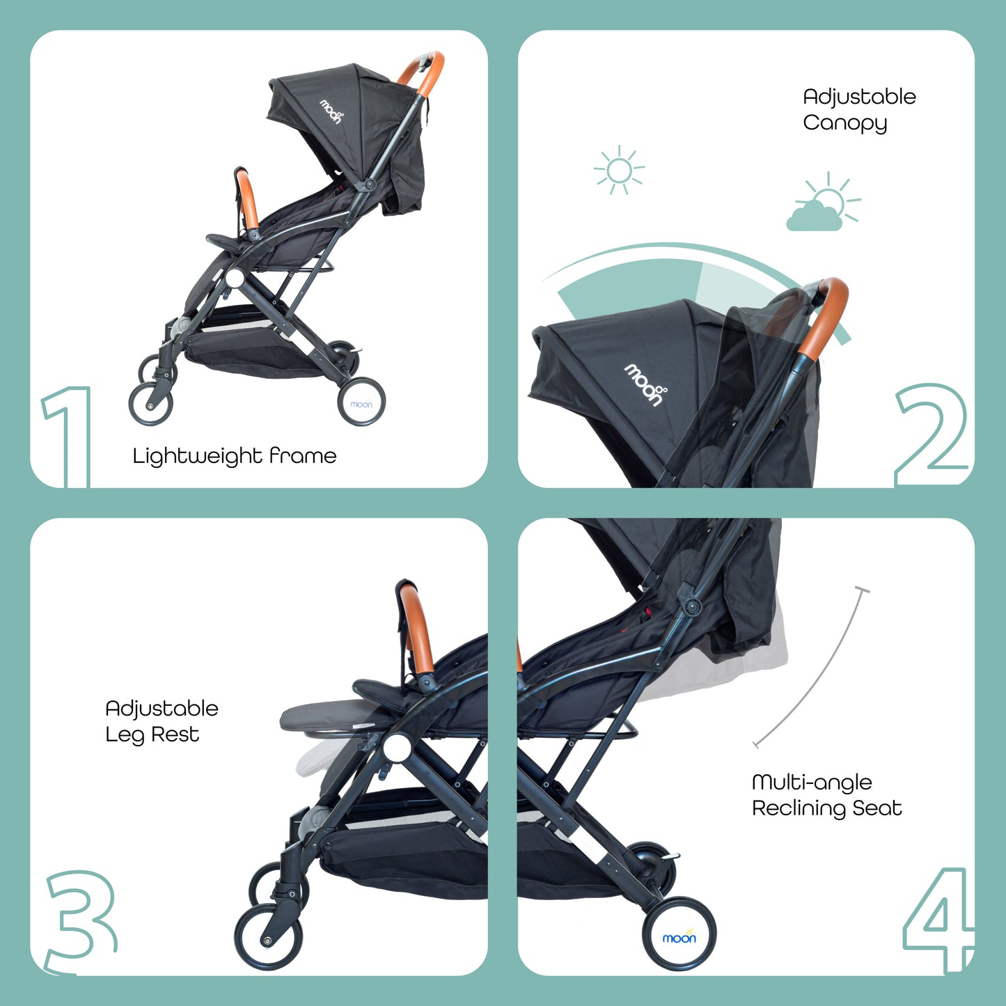MOON Ritzi - Cabin Stroller-Black