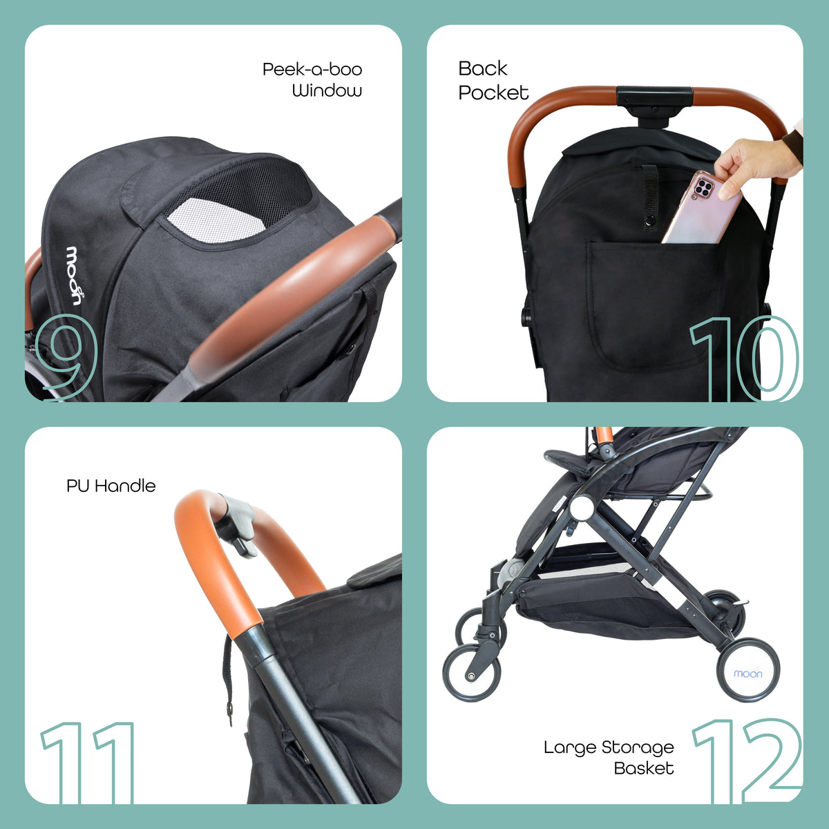 MOON Ritzi - Cabin Stroller-Black - The Moon Brand™