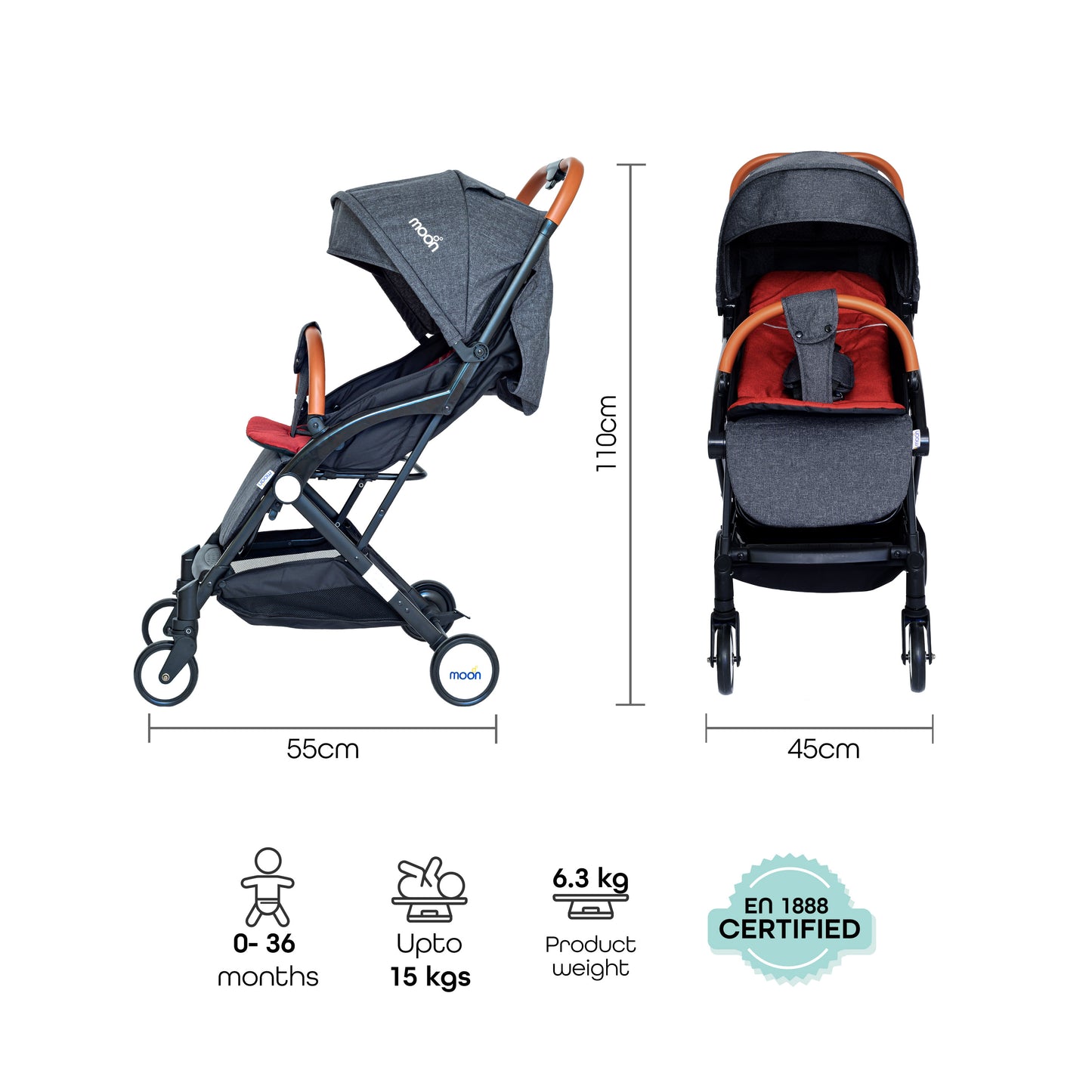 MOON Ritzi - Cabin Stroller-Black