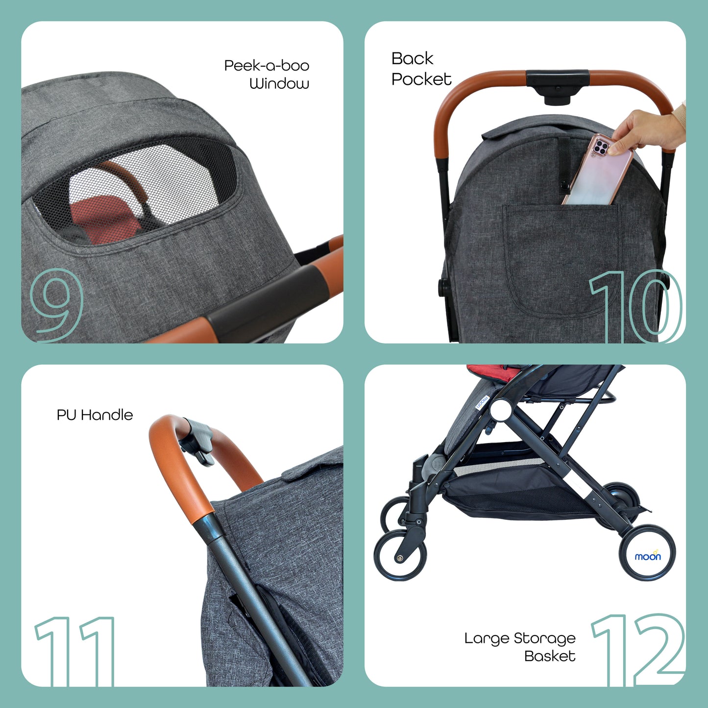 MOON Ritzi - Cabin Stroller-Black