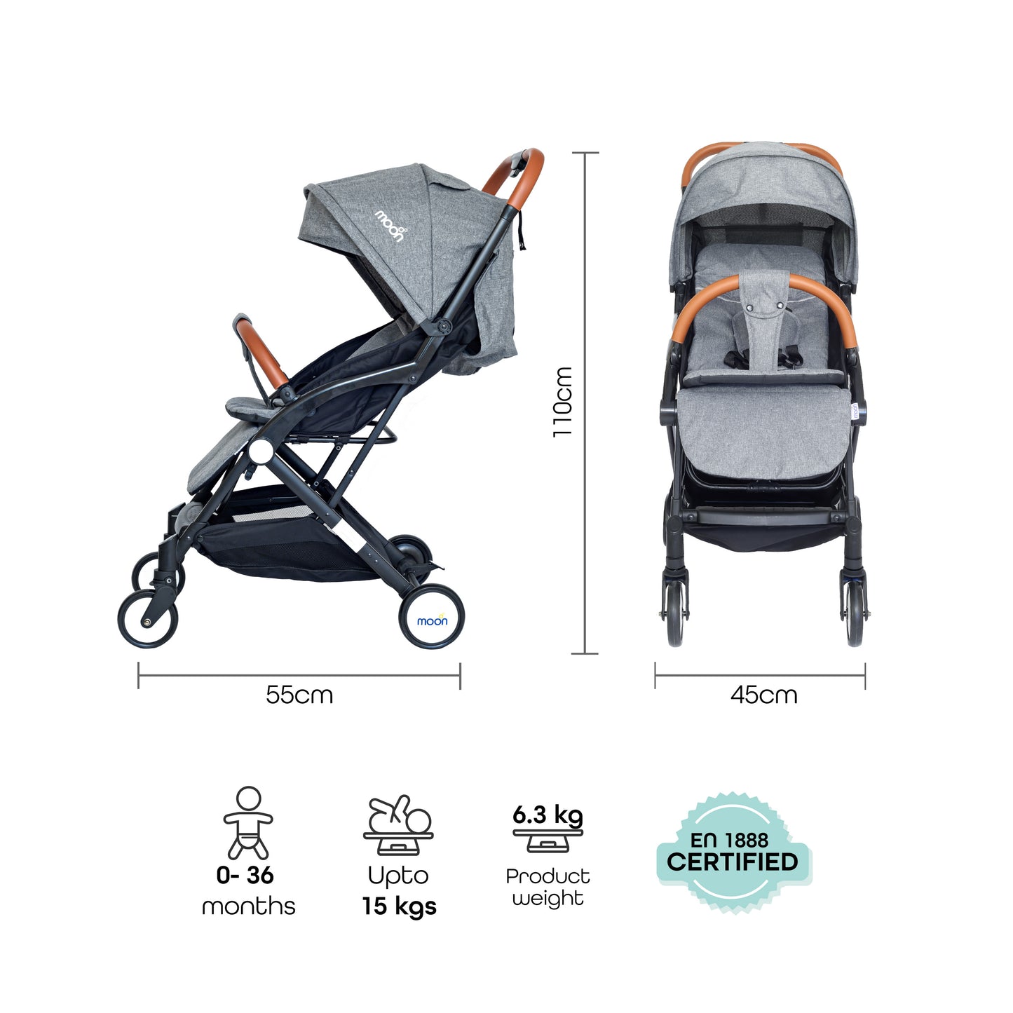 MOON Ritzi - Cabin Stroller-Black