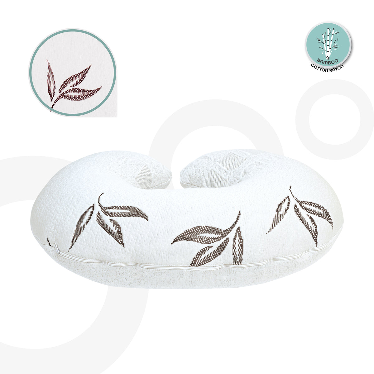 MOON Feeding Pillow with Bamboo rayon - Grey
