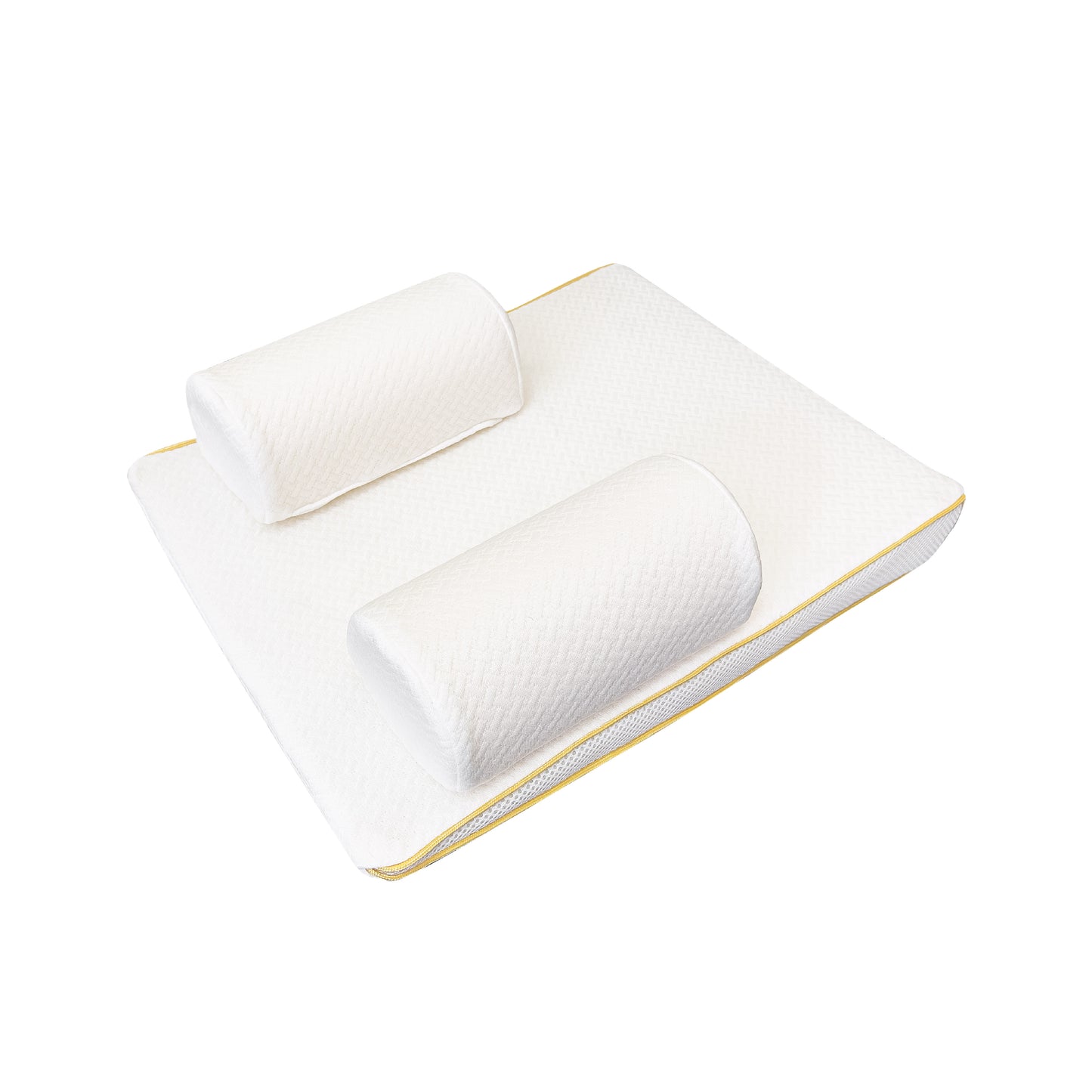 وسادة نوم عضوية سهلة التهوية من MOON - لون أبيض، مصنوعة من قماش عضوي