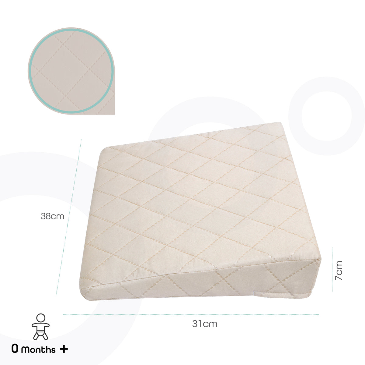 MOON Universal Crib Wedge - Beige - The Moon Brand™