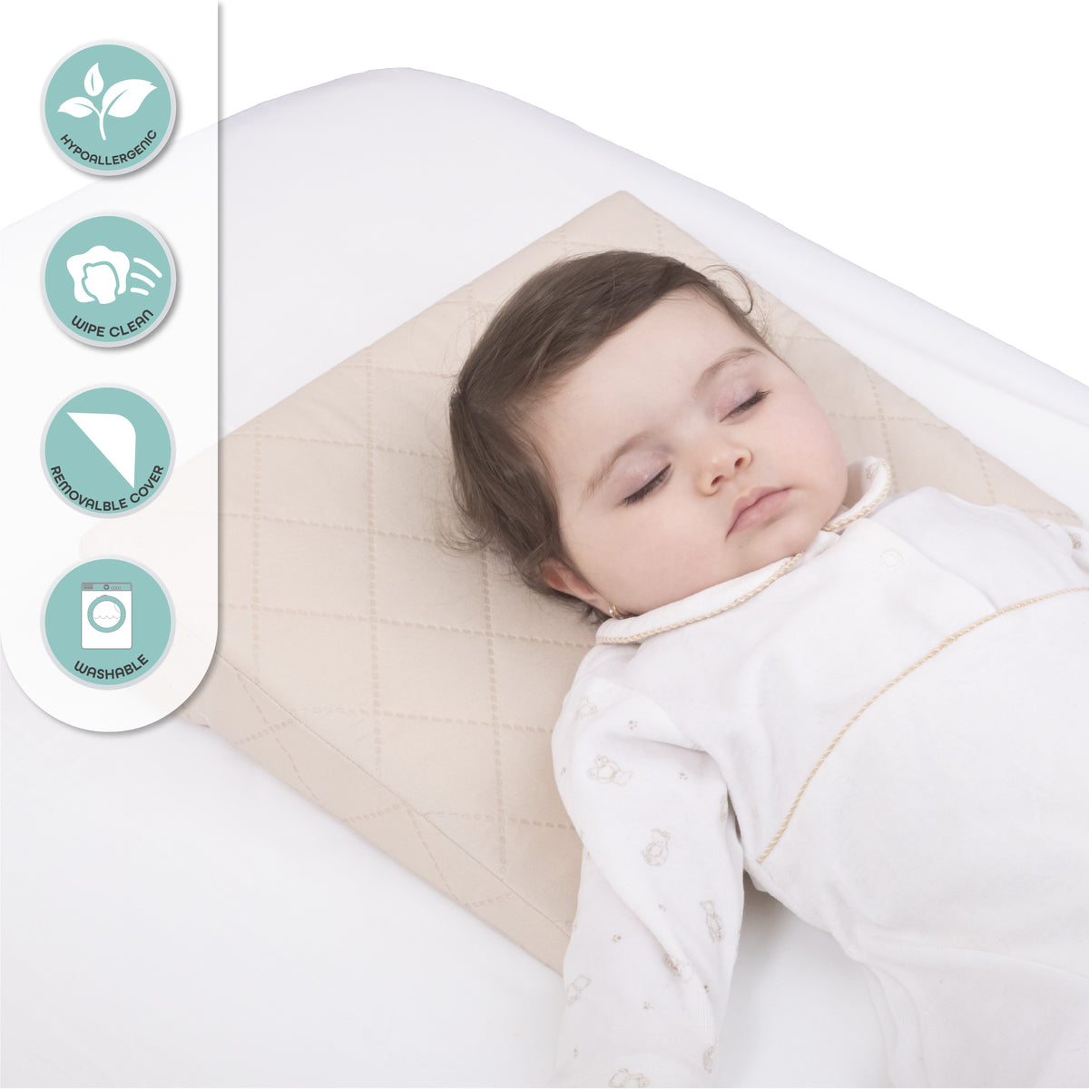 MOON Universal Crib Wedge - white — The Moon Brand product image