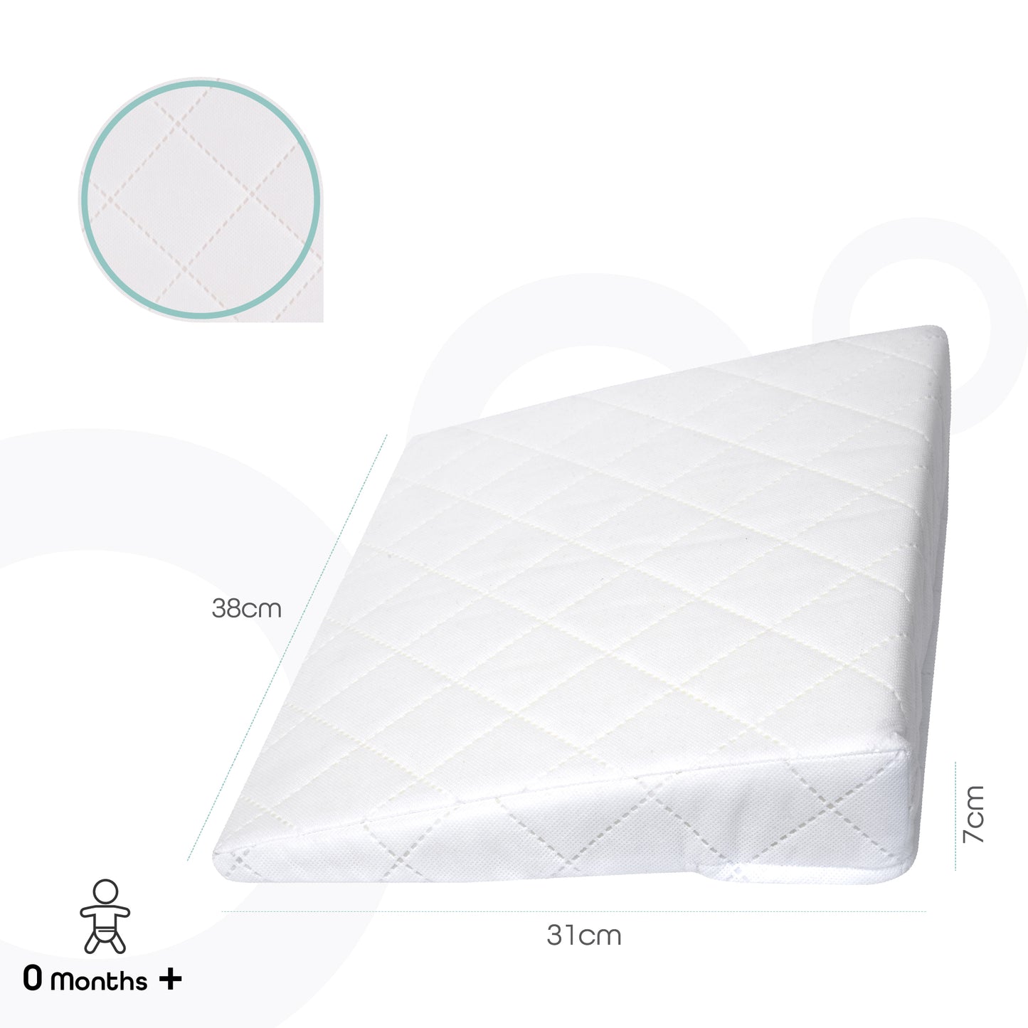 MOON Universal Crib Wedge - white