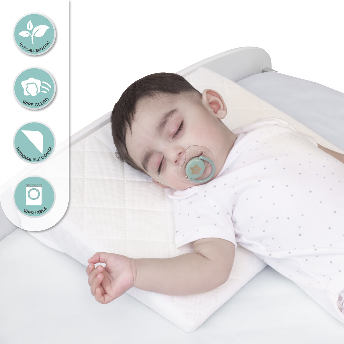 MOON Universal Crib Wedge - white — The Moon Brand product image
