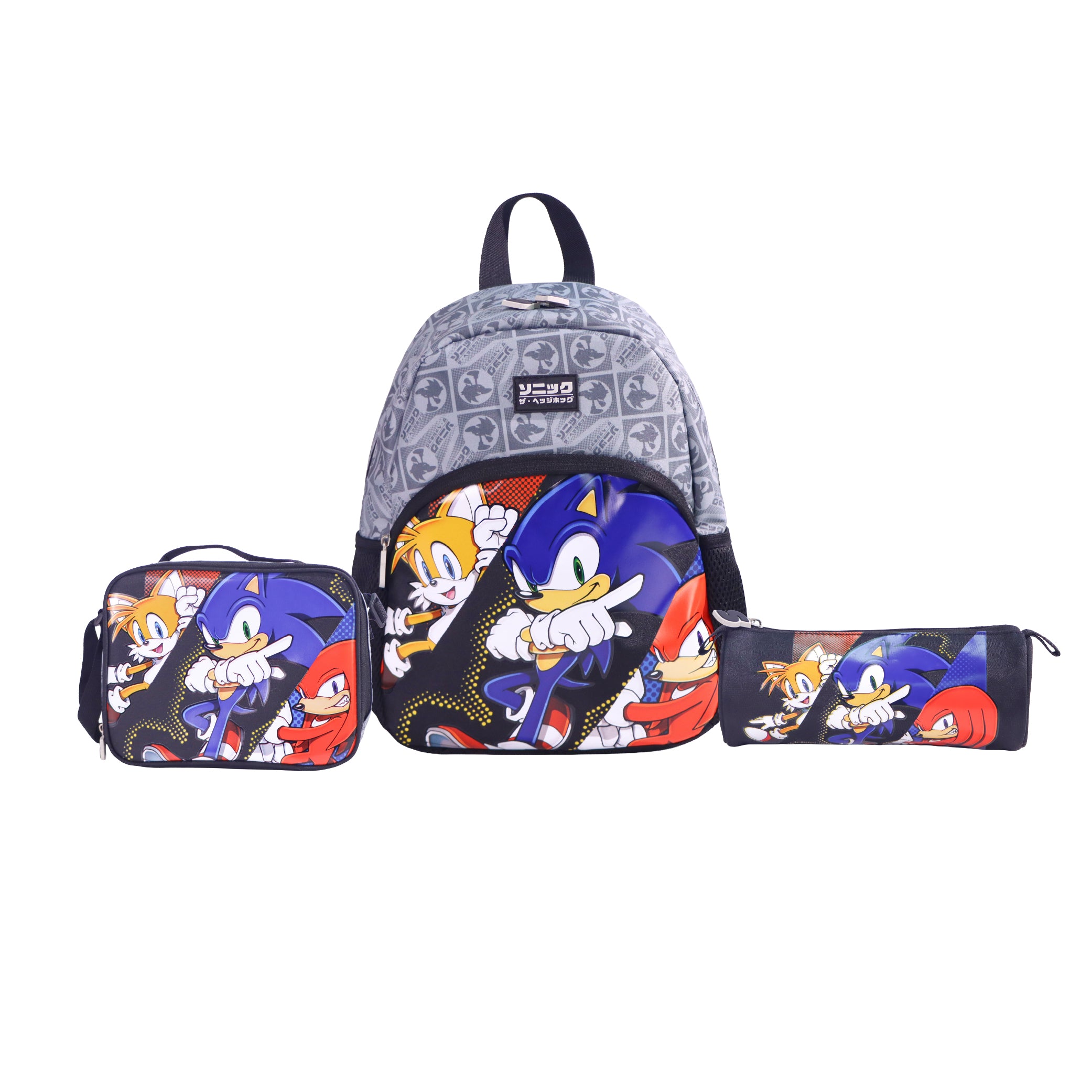 MOON Licensed SONIC the Hedgehog 3 in 1 Kids Backpack Set