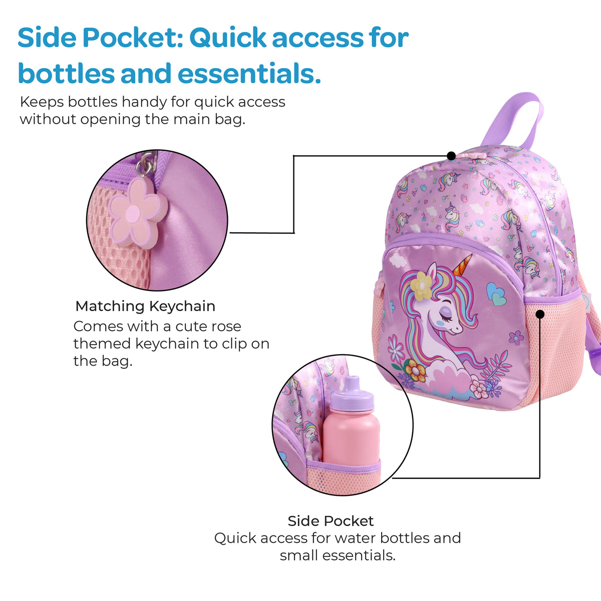 MOON UNICORN 3 in 1 Kids Backpack Set