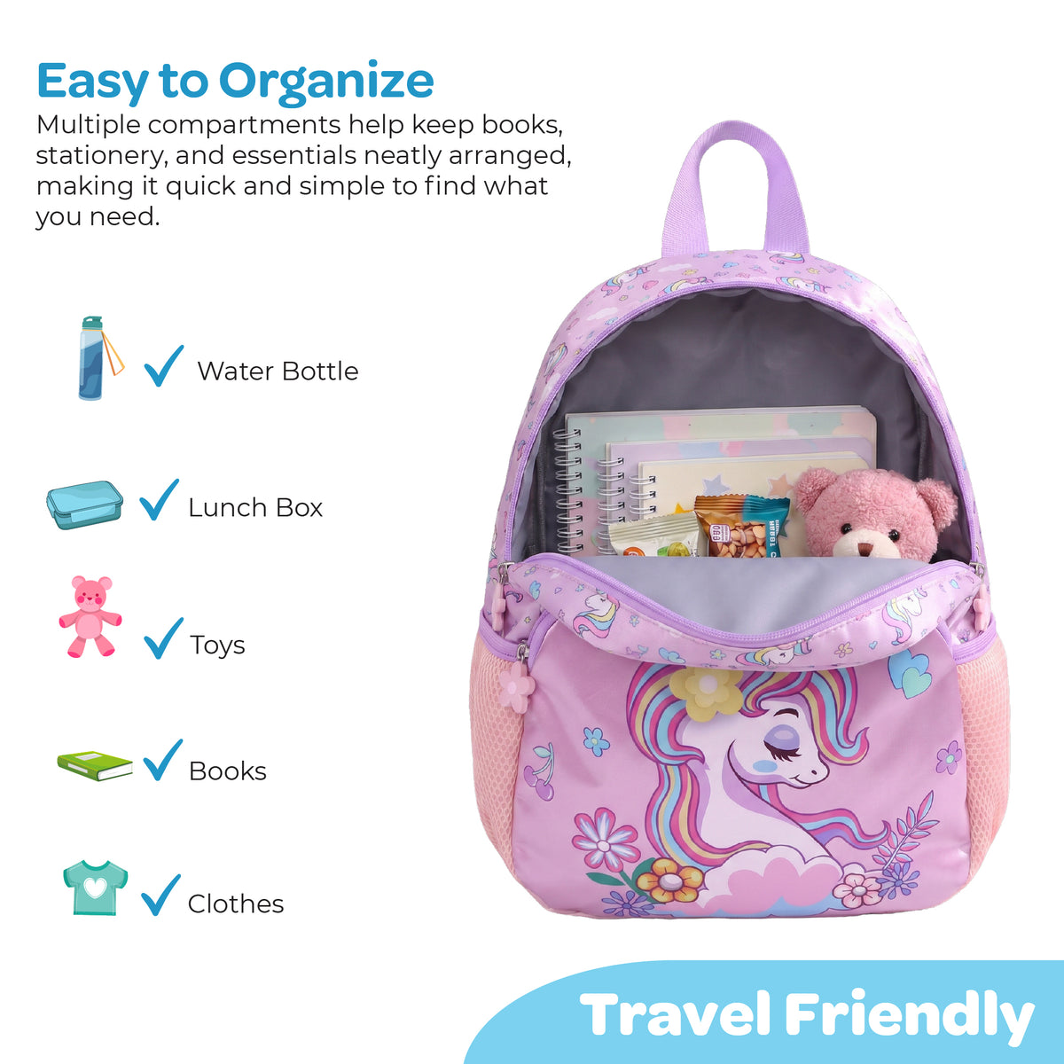 MOON UNICORN 3 in 1 Kids Backpack Set
