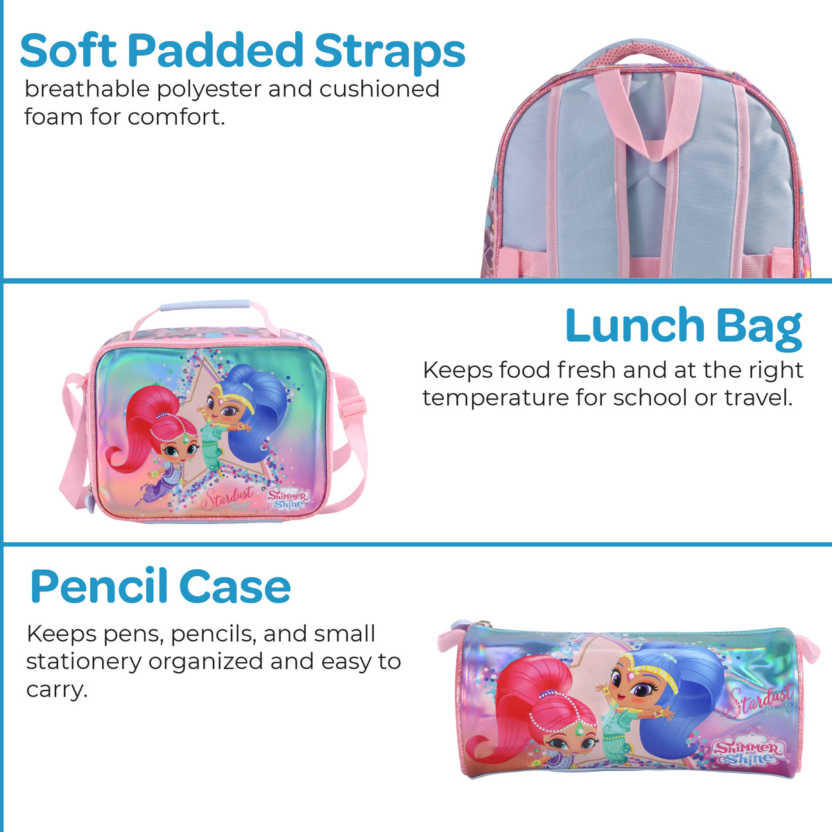 MOON SHIMMER & SHINE 3 in 1 Backpack Set