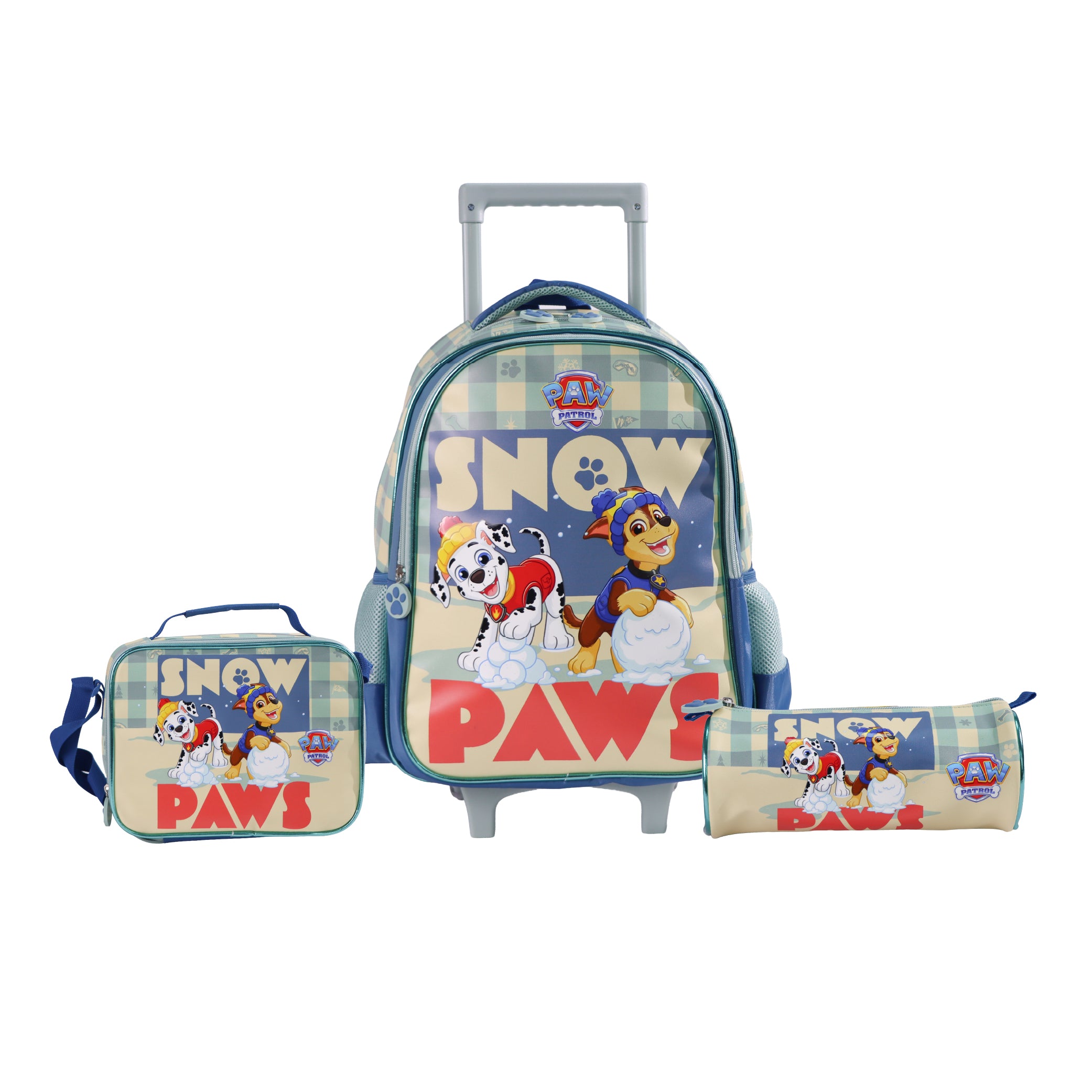 MOON Licensed Paw Patrol Snow Paw 3 in 1 Kids Trolley Set