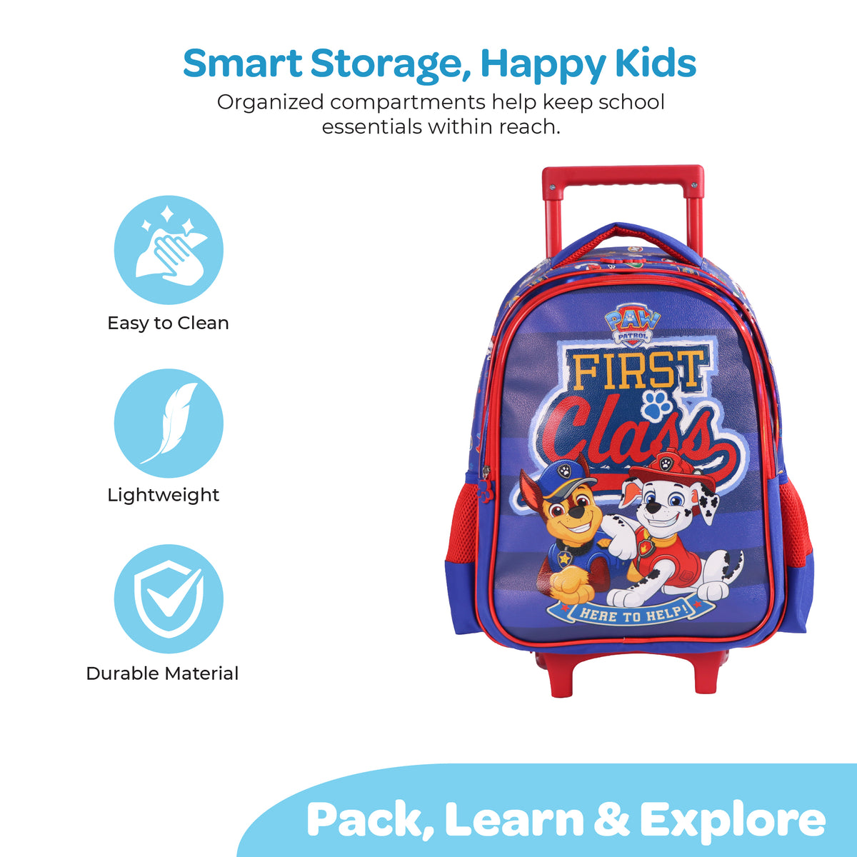 MOON Licensed Paw Patrol First Class 3 in 1 Kids Trolley Set