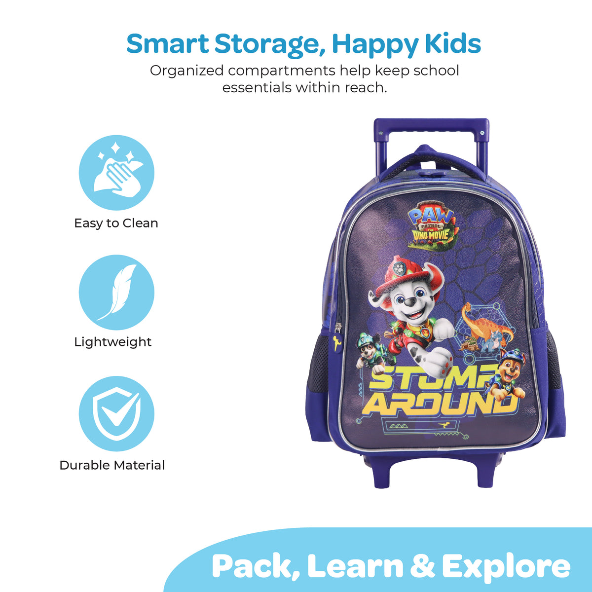 MOON Licensed Paw Patrol 3 in 1 Kids Trolley Set