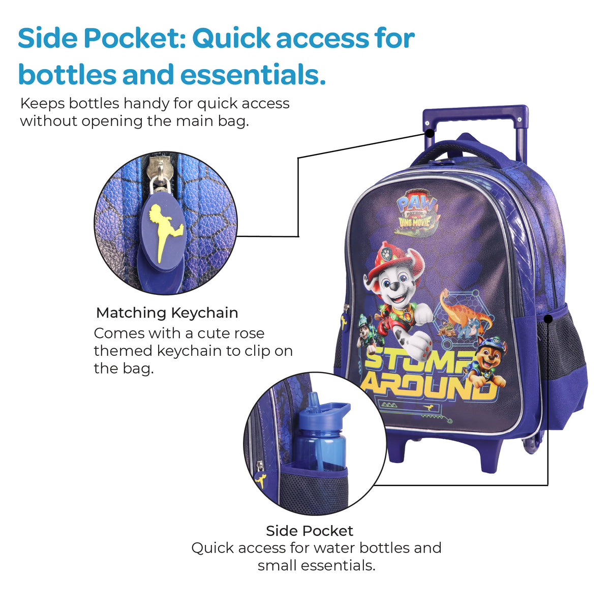 MOON Licensed Paw Patrol 3 in 1 Kids Trolley Set