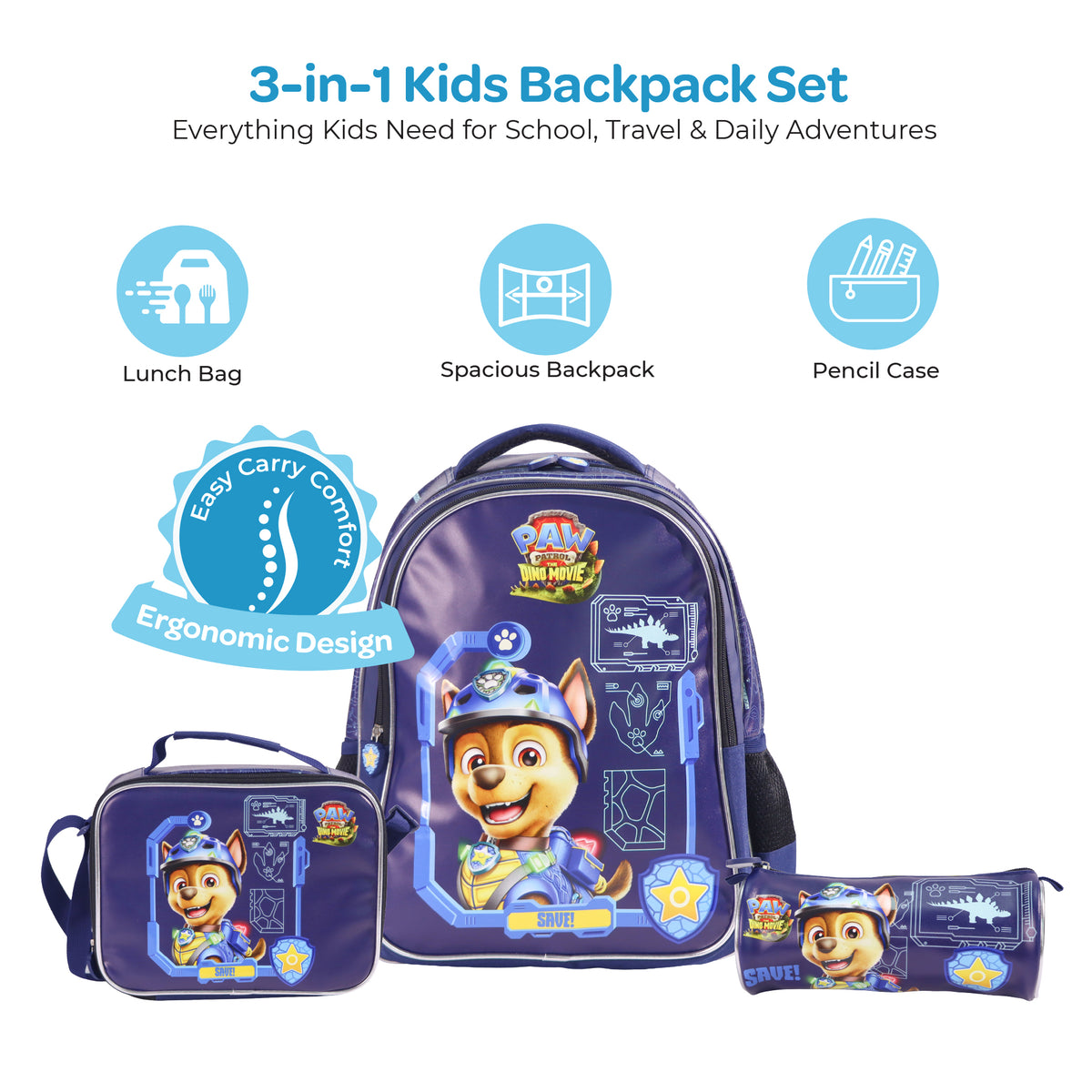 MOON PAW PATROL 3 in 1 Backpack Set
